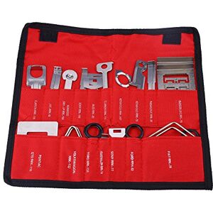 EVGATSAUTO 38pcs kit d'outils de Retrait d'autoradio, Lecteur CD Audio stéréo Retrait de Radio Installer des clés d'outils en Acier au Carbone(Rouge) - Publicité