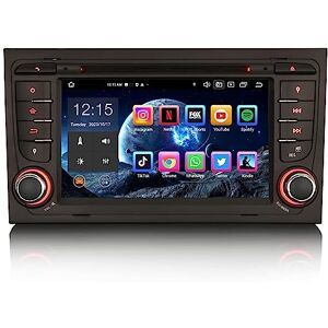 erisin 7 Pouces 8-Core 4GO RAM 64GO ROM Android 12 Autoradio Bluetooth GPS pour Audi A4 S4 RS4 RNS-E Seat Exeo Support CarPlay sans Fil Android Auto WiFi OBD2 USB DSP TPMS Dab+ RDS FM CD Player - Publicité