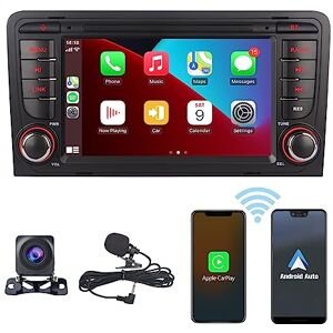 2+64G CAMECHO Android 11 Autoradio pour Audi A3 S3 RS3 2003-2012