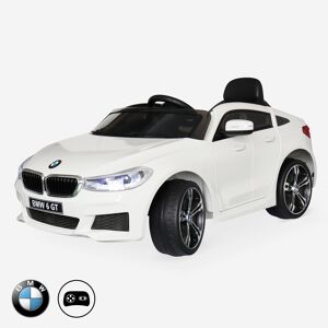 sweeek BMW Serie 6 GT blanche. voiture electrique pour enfants 12V 4 Ah. 1 place. avec autoradio et telecommande - Blanc