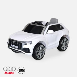 sweeek AUDI Q8 Blanc voiture electrique 12V. 1 place. 4x4 pour enfants avec autoradio et telecommande - Blanc