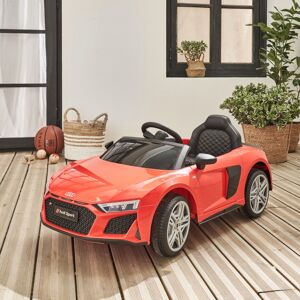 sweeek AUDI R8 voiture electrique 12V rouge 1 place. 4x4 pour enfants. avec autoradio et telecommande - Rouge