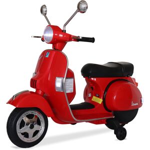 sweeek Vespa rouge PX150. scooter electrique pour enfants 12V 4.5Ah. 1 place avec autoradio - Rouge