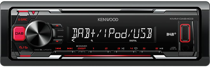 Kenwood Electronics KMM-DAB403 Ricevitore multimediale per auto Nero