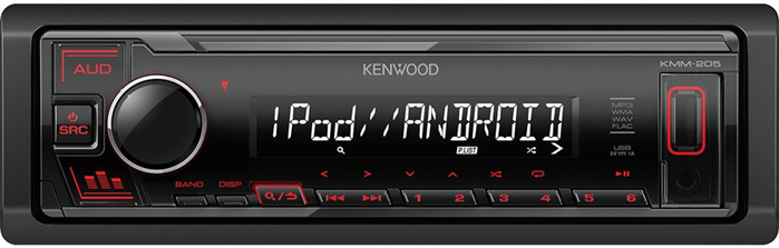 Kenwood KMM-205 Ricevitore multimediale per auto Nero 50 W