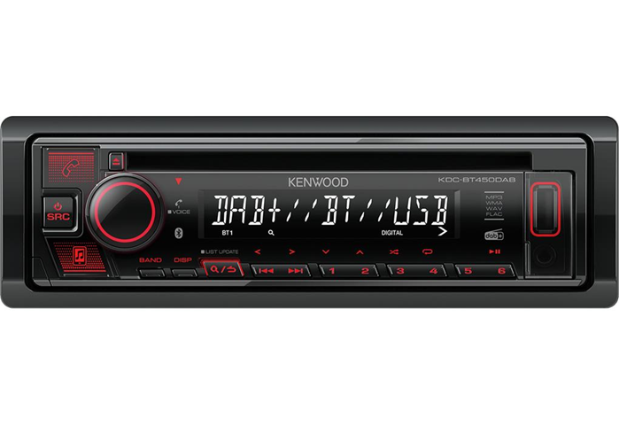 Kenwood KDC-BT450DAB Ricevitore multimediale per auto Nero 50 W Bluetooth