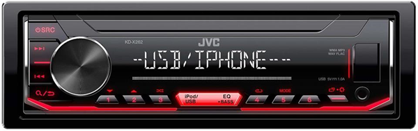 JVC KD-X262 Nero, Rosso 200 W