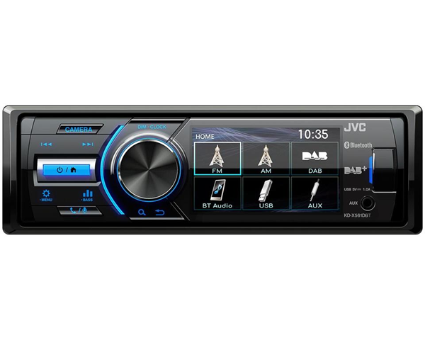 JVC KD-X561DBT Ricevitore multimediale per auto Nero, Blu 180 W Bluetooth