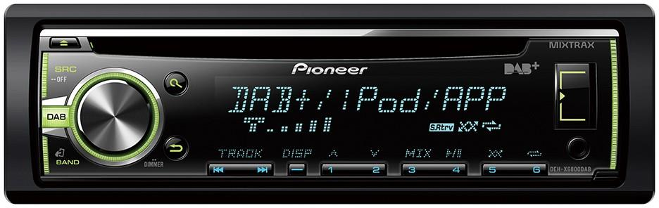 Pioneer DEH-X6800DAB car media receiver - car media receivers (AM, DAB+, FM, LCD, Black, AAC, MP3, WAV, WMA)