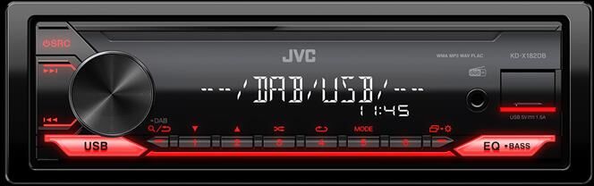 JVC Car Stereo Kd-x182db-nero