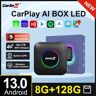 8G + 128G Carlinkit CarPlay Ai Box LED Android 13 sem fio Android Auto CarPlay Video TV Box Qualcomm