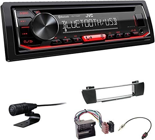 KDT702BTEBS47 EHO Bundle JVC KD-T702BT 1-DIN USB AUX CD tuner passar BMW X3 2004-2010 svart med OEM Navi