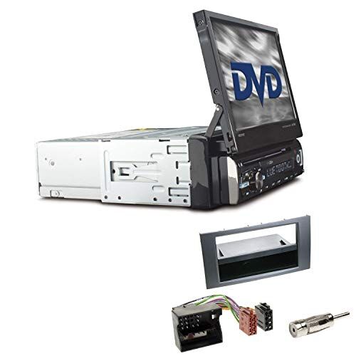 RDD571BT+Einbauset Caliber RDD571BT 1-DIN bilradio installationssats bärbar bildskärm lämplig för Ford Fusion facelift 2005–2012 mörksilver/antracit