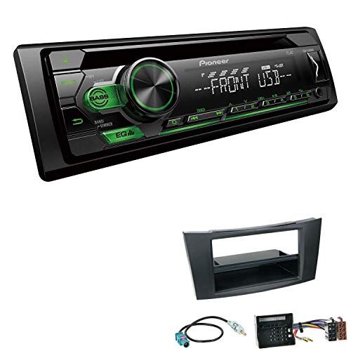 110UBGEBS239 EHO Bilradio med installationssats som passar Mercedes-Benz E-klass inkl Pioneer DEH-S110UBG 1 DIN grön tangentbelysning