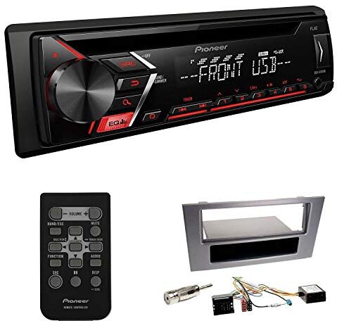 DEHS101EBS147 EHO Bilradio 1-DIN installationssats passar till Ford Mondeo III Facelift antracit med Canbus inkl Pioneer DEH-S101UB med fjärrkontroll