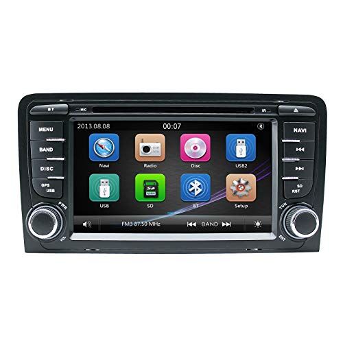 ZLTP-WADA3-001 Bilradio stereo, ZLTOOPAI för Audi A3 S3 RS3 dubbel 2 Din 7 tums digital multi-pekskärm bil stereo GPS-radio DVD-spelare med gratis kartkort bil bakifrån kamerabortsverktyg