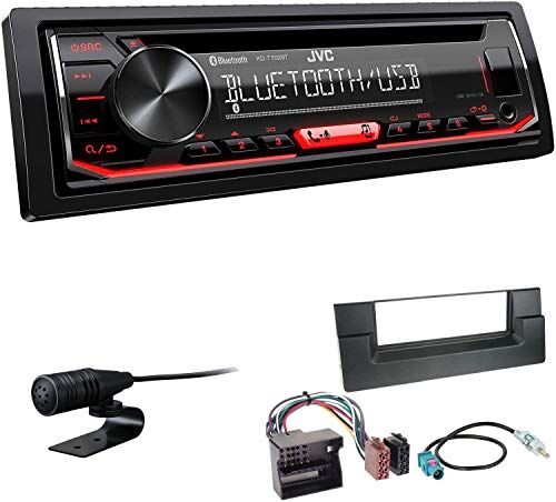 KDT702BTEBS48 EHO Bundle JVC KD-T702BT 1-DIN USB AUX CD tuner passar för BMW X5 2000-2006 svart