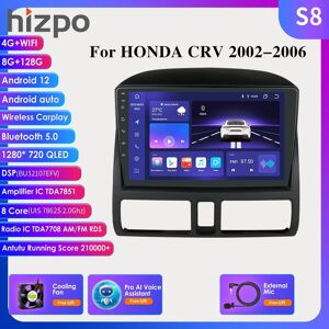Hizpo 4G 2 Din Android 12 Auto Radio for Honda CR-V 2 CRV 2002 - 2006 AutoRadio Car Multimedia Player GPS Carplay AI Voice Intelligent Screen 2din NO DVD