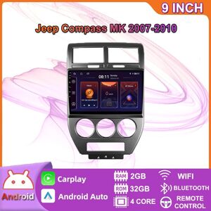 BAODANDP Android 2 Din Car Multimedia Player For Jeep Compass MK 2007-2010 Head Unit Stereo Carplay GPS Navigation BT WIFI 2+32GB