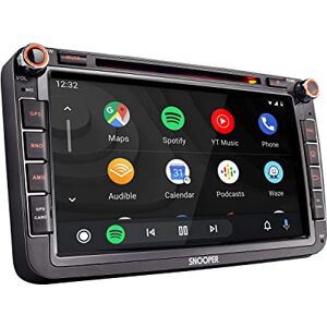 SNOOPER SMH-580VW 8'' Multimedia Receiver/Player/Stereo with Advanced Wired & Wireless Smartphone Control, Digital Radio, Android USB mirroring, Online Google Map and Offline iGO Map App