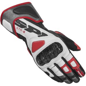 Spidi STR-6 Motorradhandschuhe M Schwarz Weiss Rot