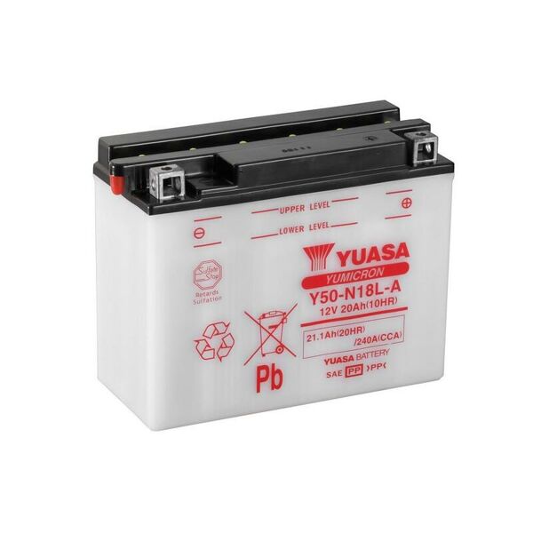 yuasa batteria  convenzionale senza acid pack - y50-n18l-a batteria senza pacco acido