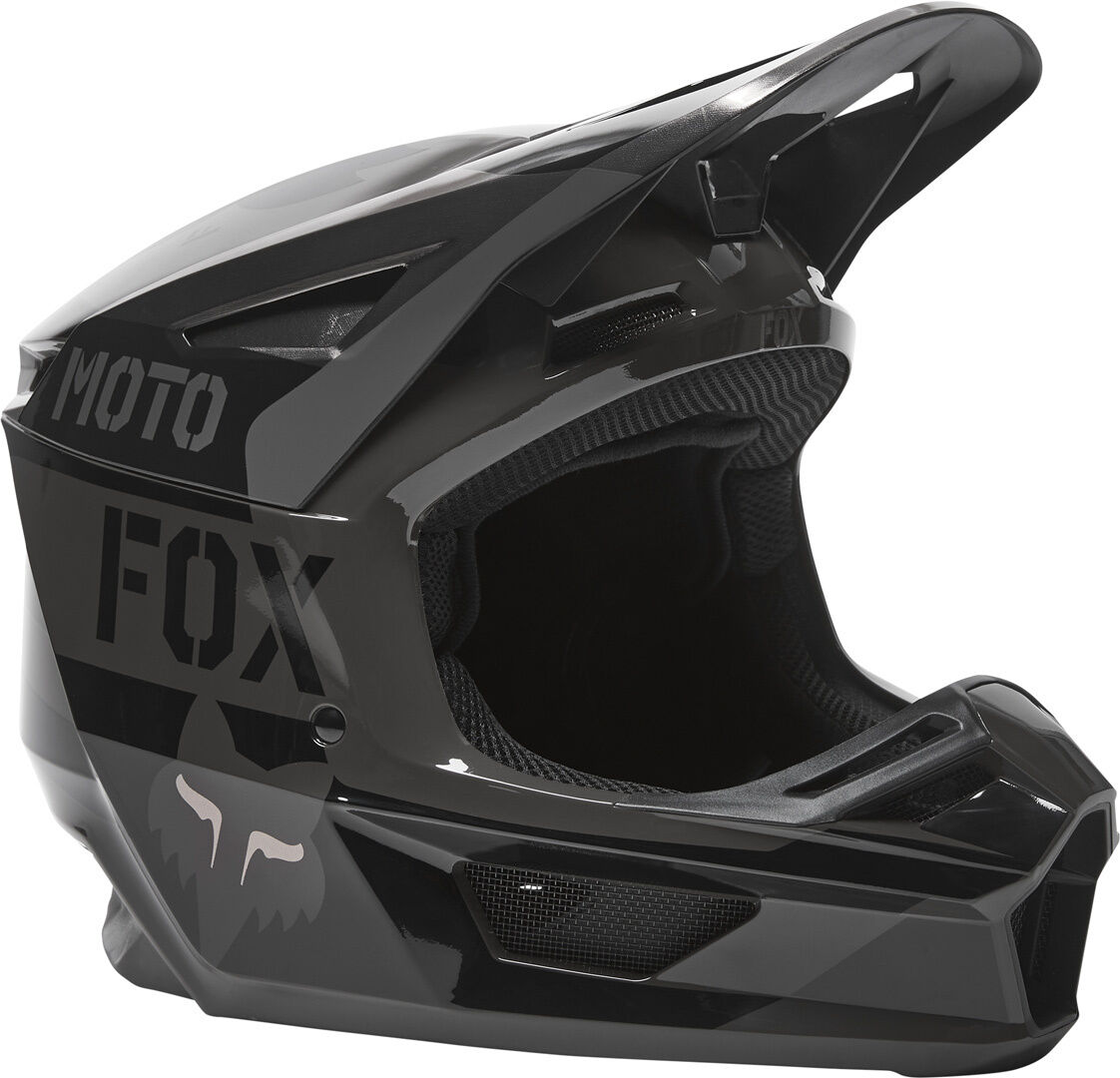 FOX V2 Nobyl Black Motocross hjelm XS Svart