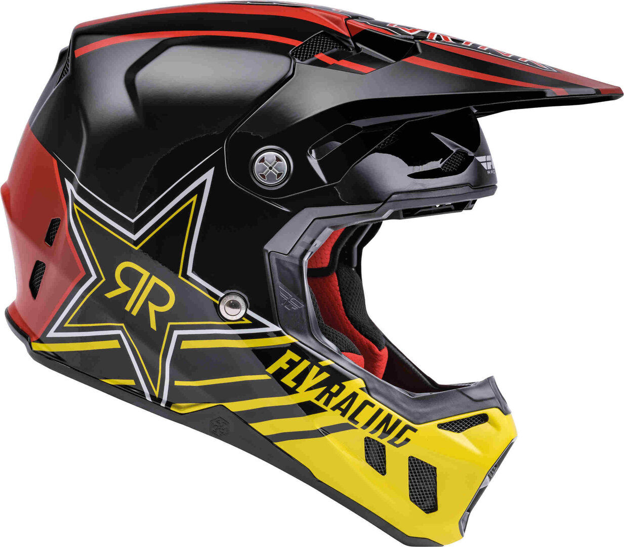 Fly Racing Formula CC Driver Rockstar Motocross hjelm S Svart Rød Gul