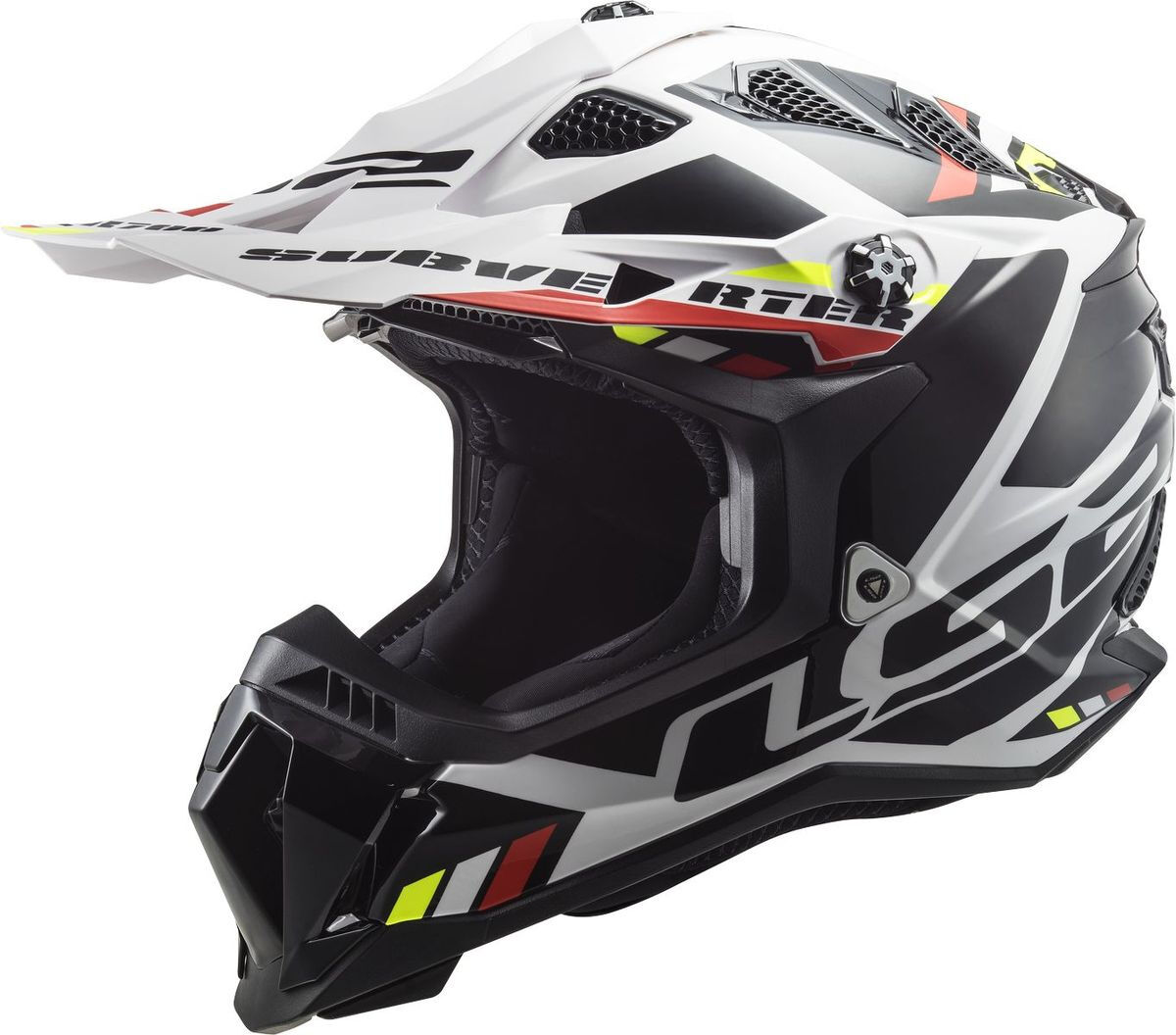 LS2 MX700 Subverter Evo Stomp Motocross hjelm XL Svart Hvit