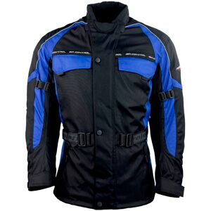 roleff Motorradjacke »Reno«, mit Protektoren, 4 Taschen, 3 Belüftungslöcher blau-schwarz  XXXL