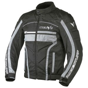 NERVE Motorradjacke »Race Stuff«, Men schwarz-silberfarben  XXL