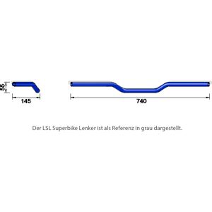 LSL Alu-Lenker Superbike AN1, 7/8 Zoll, schwarz  Schwarz