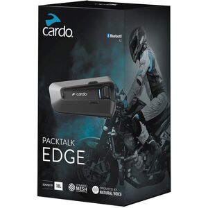 Cardo Packtalk EDGE Duo Kommunikationssystem Doppelset Einheitsgröße Schwarz