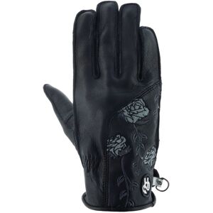 Helstons Flower Sommer Motorrad Handschuhe S M Schwarz