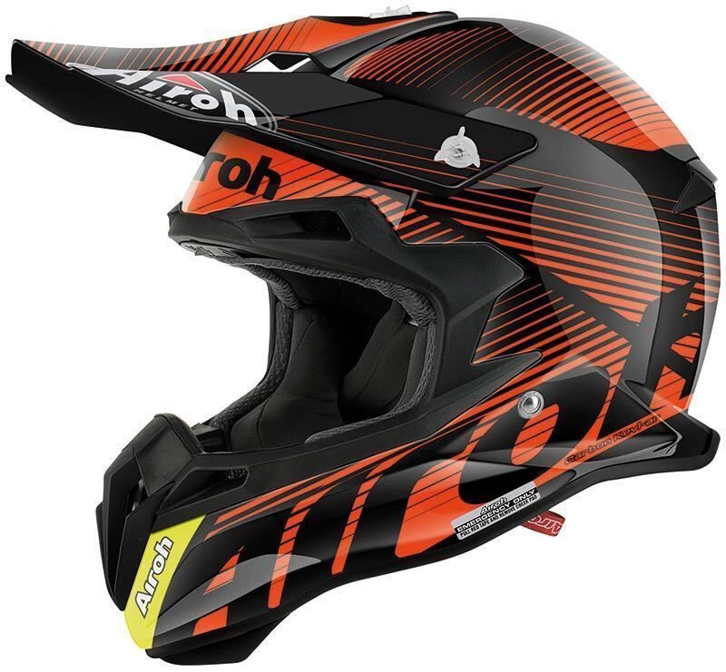 Airoh Terminator 2.1 Levels Motocross Helm XS Schwarz Orange