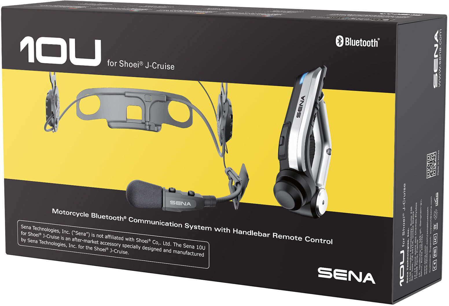 Sena 10U Shoei J-Cruise Bluetooth Kommunikationssystem Einzelset Einheitsgröße Schwarz