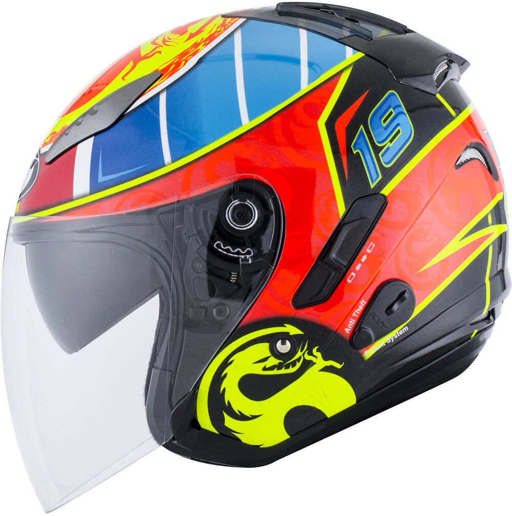 KYT Hellcat Simeon Replica Jet Helm XL Rot Blau