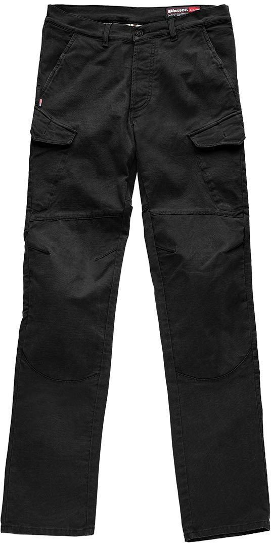 Blauer Stuart Cargo Canvas Motorrad Textilhose 36 Schwarz