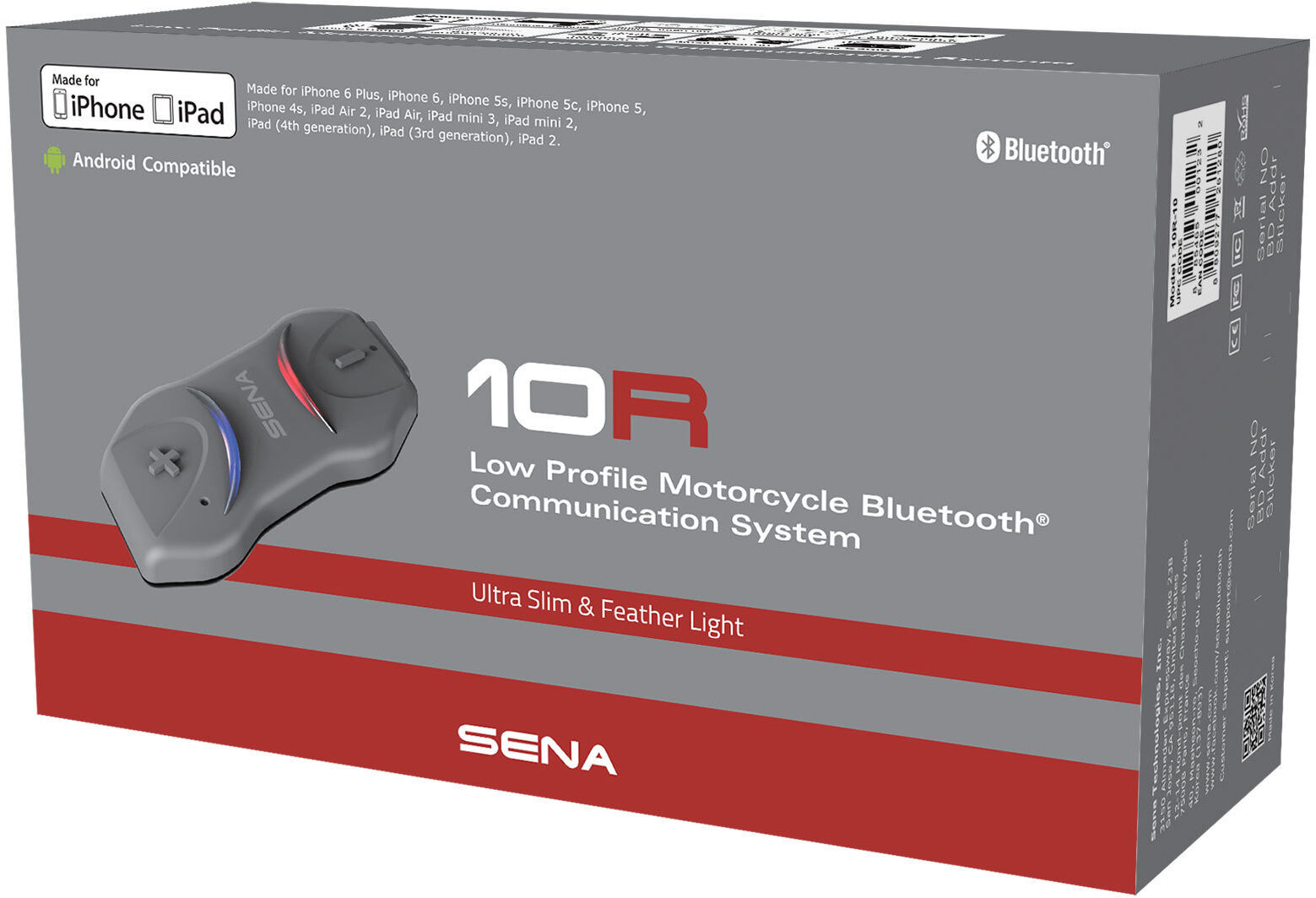 Sena 10R Bluetooth Kommunikationssystem Doppelset Einheitsgröße Schwarz