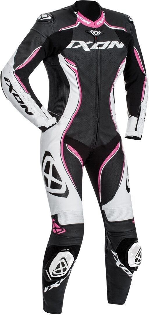 Ixon Vortex Damen 1-Teiler Lederkombi L Schwarz Weiss Pink