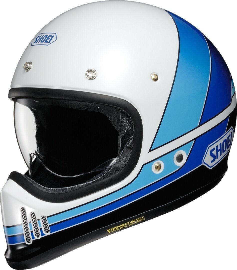 Shoei EX-Zero Equation Helm L Weiss Blau