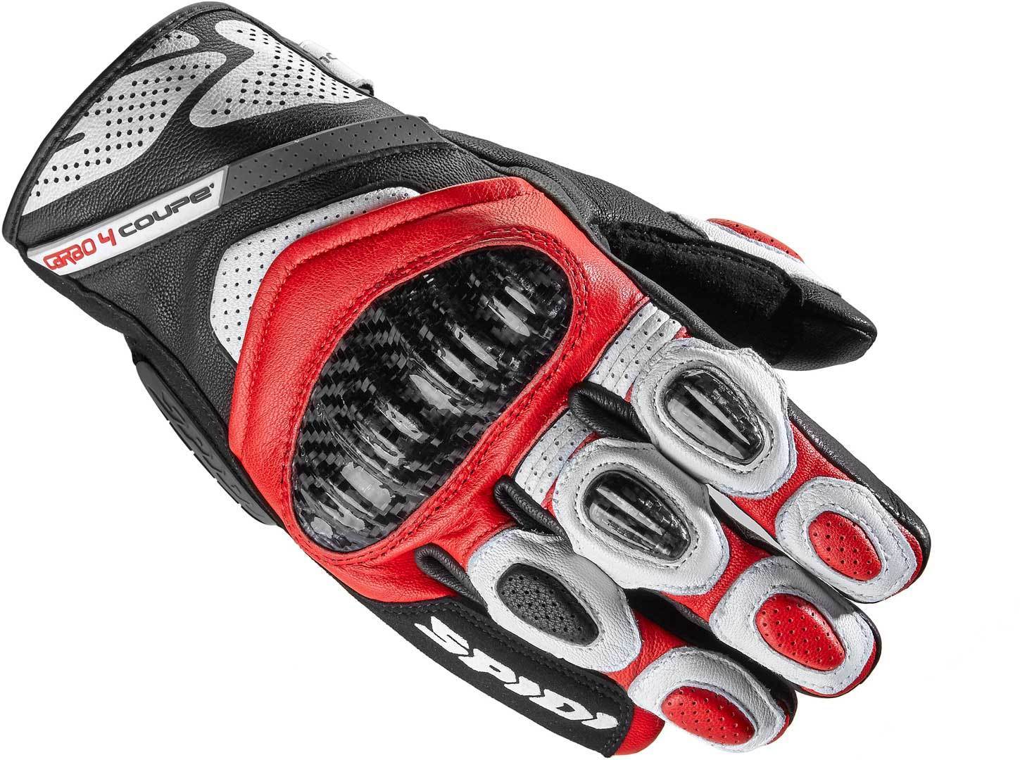 Spidi Carbo 4 Coupe Handschuhe 2XL Schwarz Weiss Rot