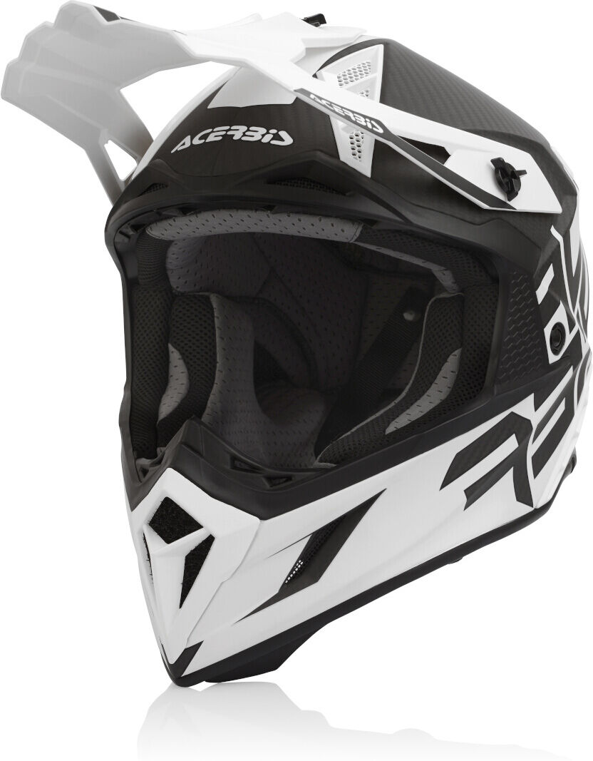 Acerbis Steel Carbon Motocross Helm 2XL Schwarz Weiss