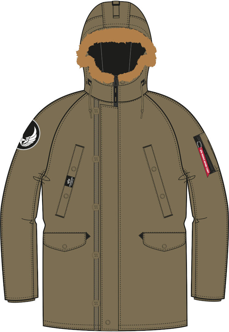 Alpha Industries N3B Airborne Jacke L Grün Braun