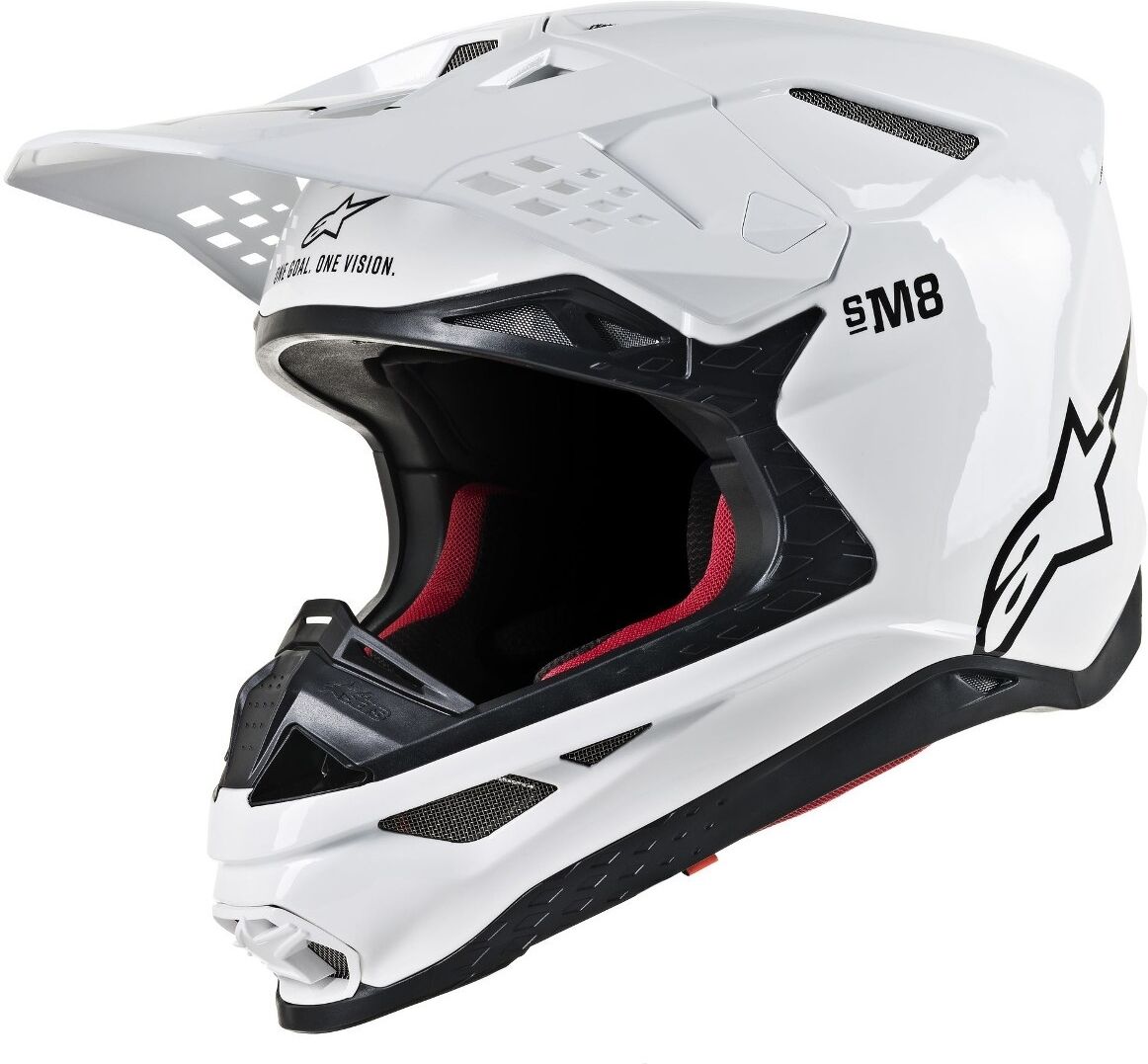 Alpinestars Supertech S-M8 Solid Motocross Helm XL Schwarz Weiss