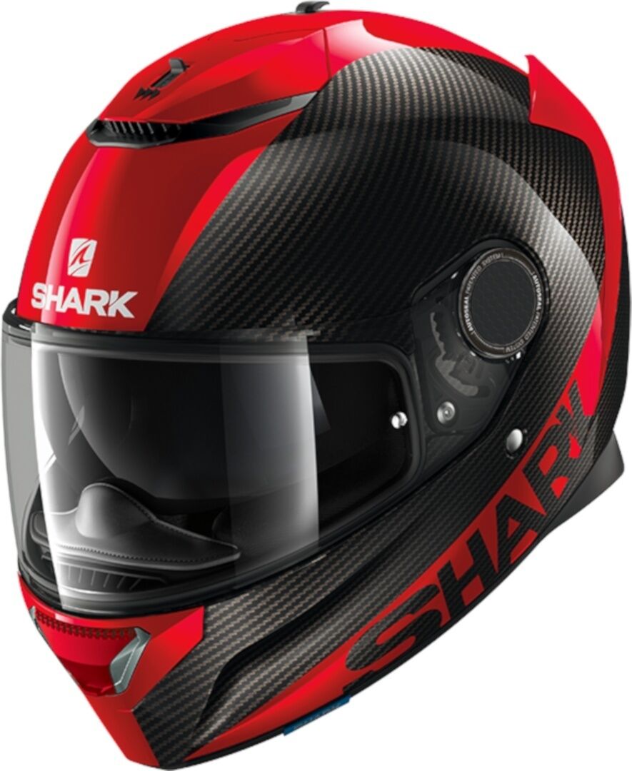 Shark Spartan Carbon Skin Helm L Schwarz Rot