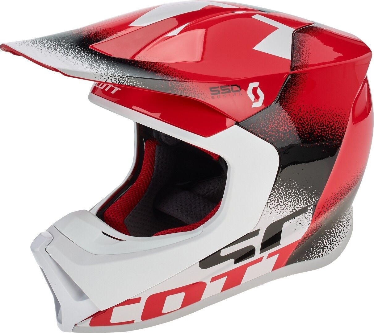 Scott 550 Noise Motocross Helm L Schwarz Rot