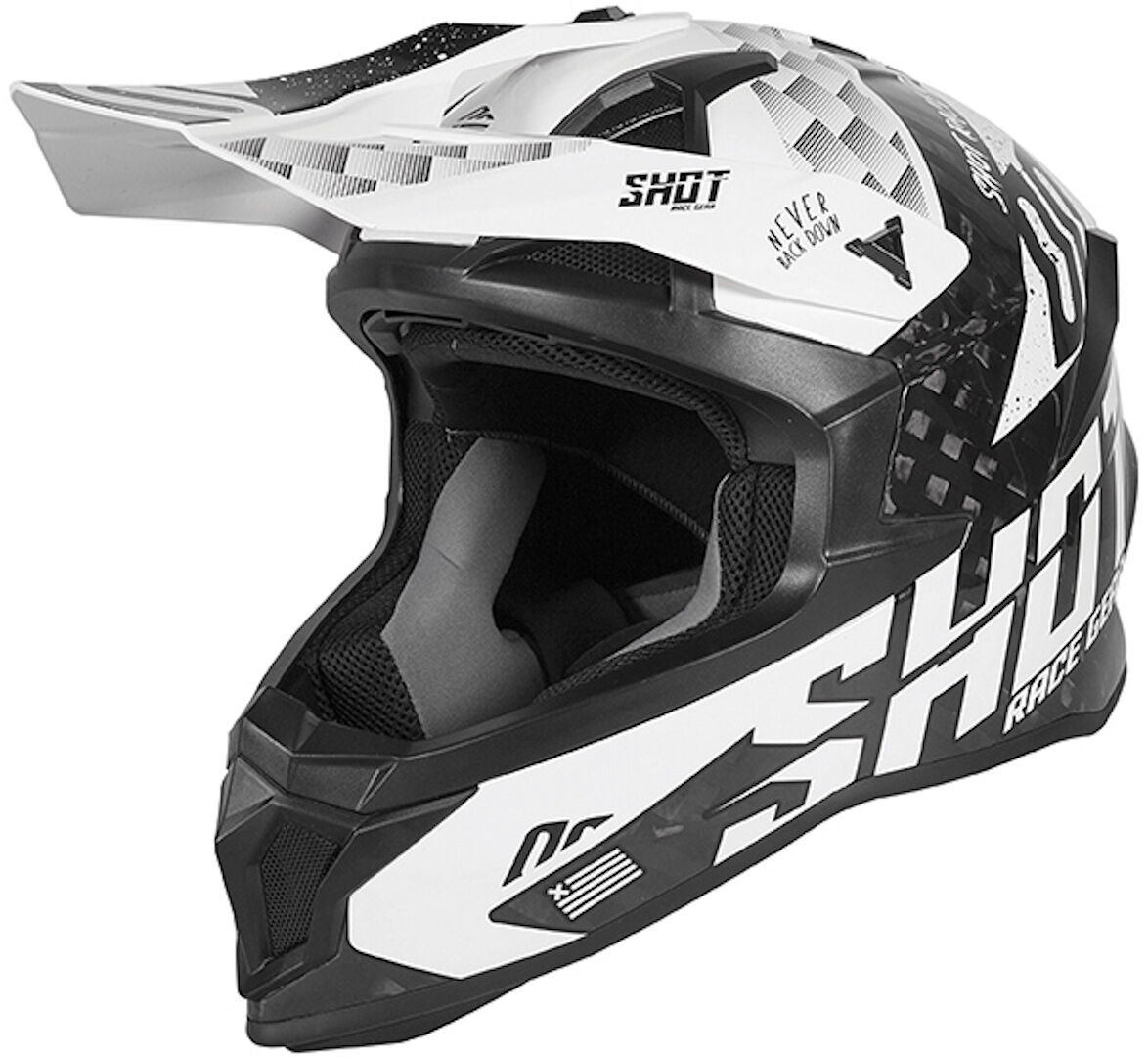 Shot Lite Carbon Rush Motocross Helm XL Schwarz