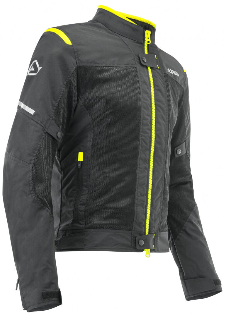 Acerbis Ramsey Vented Motorrad Textiljacke M Schwarz Gelb