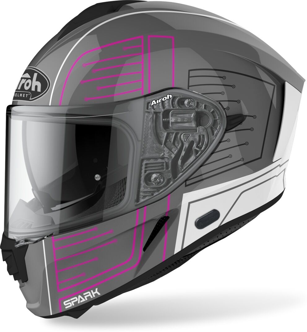 Airoh Spark Cyrcuit Helm M Grau Pink